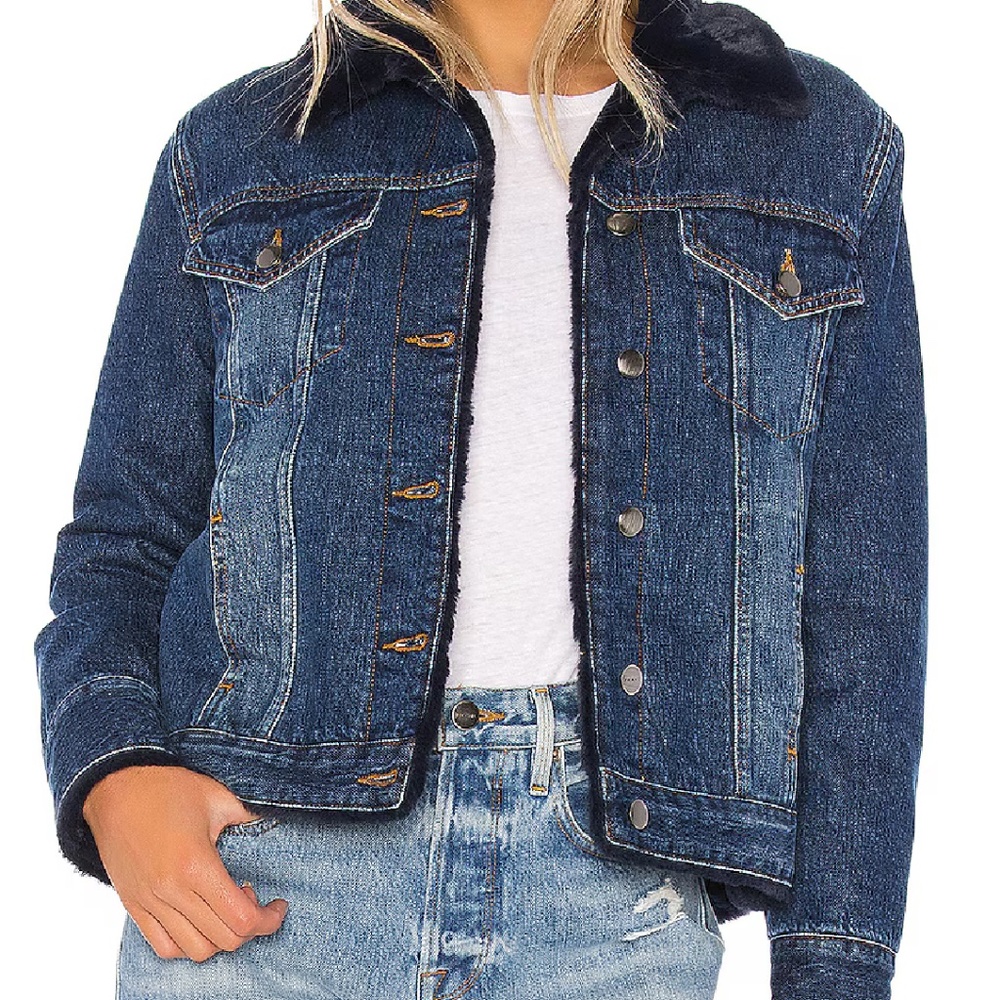 Faux Fur Lined Jacket size XS